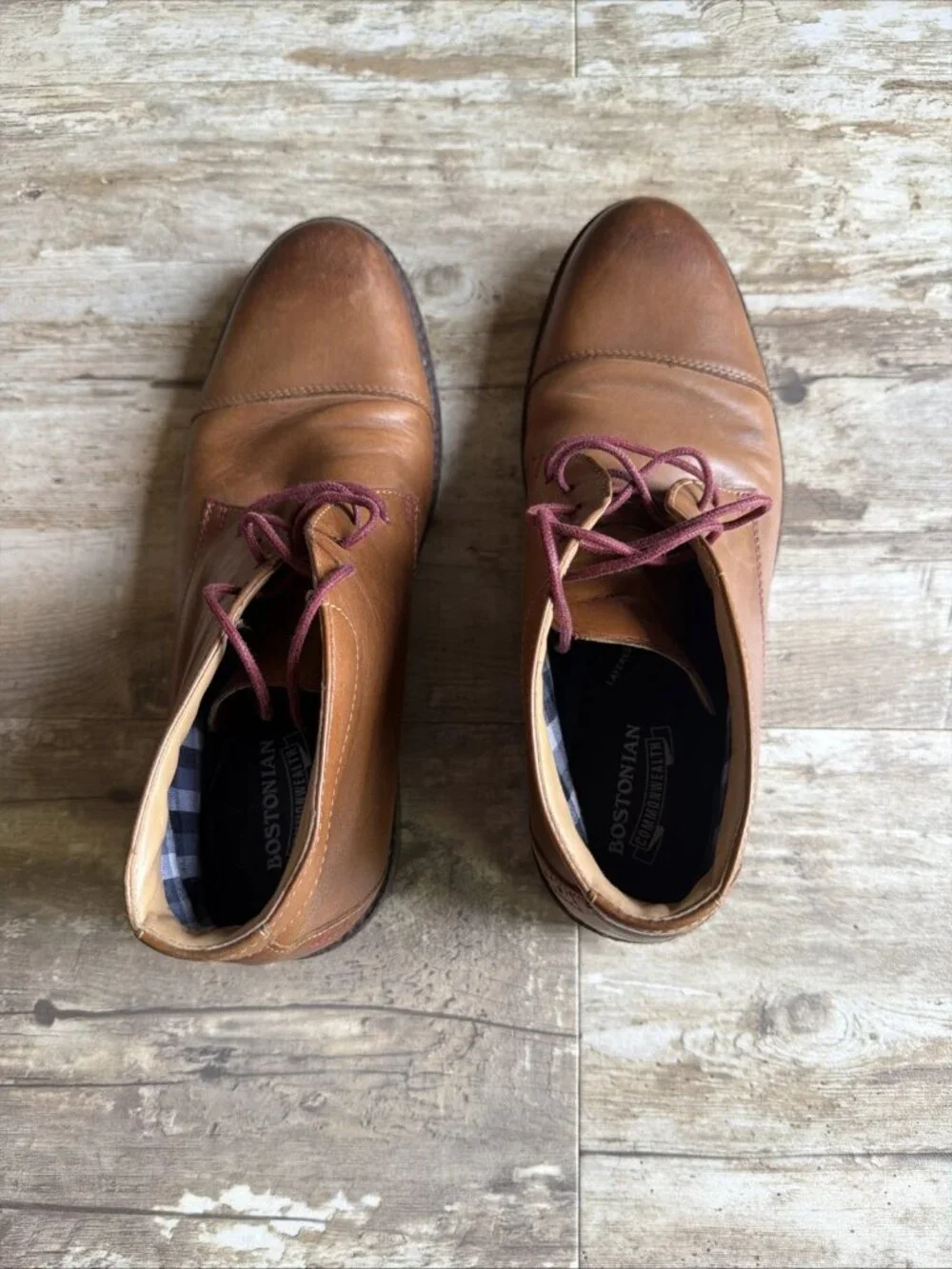 BOSTONIAN Commonwealth Brown Leather Chukka Boots Men’s 8.5M